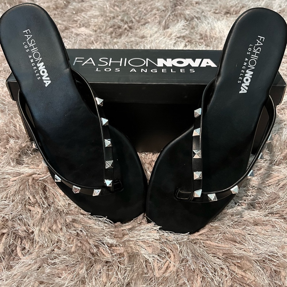 Black studded sandal